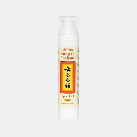 Yunnan Baiyao Sport Gel Red in einer 75-ml-Pumpflasche. Wärmendes Muskel- und Gelenkgel für Sportler & aktive Menschen.